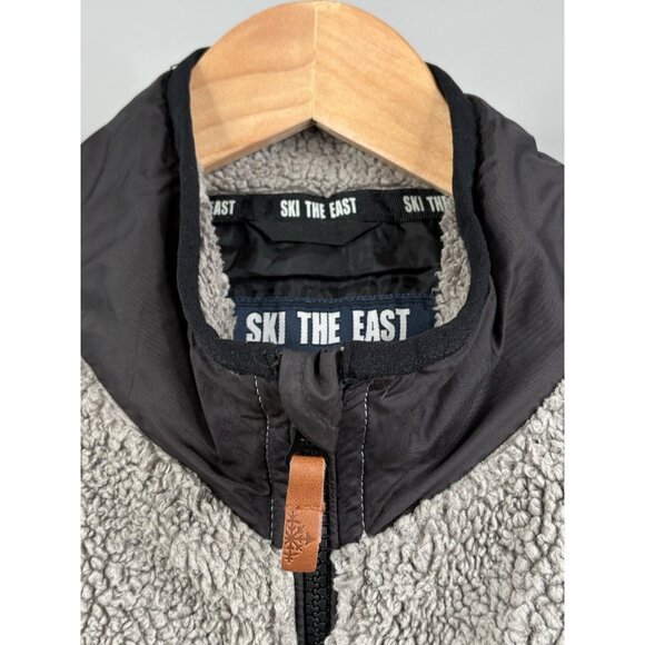 Ski The East Sherpa Fleece Jacket Women’s Small Grey Full Zip Snowboard Hiking - Picture 3 of 15